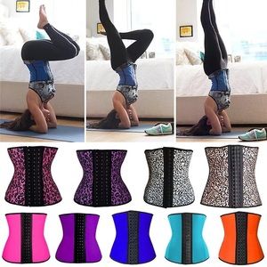 9 STEEL BONING LATEX WAIST TRAINER SHAPER CONTROL